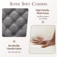 thumbnail image 5 of Dovov 25" Tufted Round Ottoman with Storage, Large Storage Ottoman Footrest Flip Top Foot Stool, 220lbs Capacity, Gray, 5 of 11
