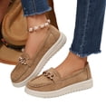 thumbnail image 5 of Willtoo Women's Orthopedic Loafers with Chain Decor Dressy Slip On Casual Walking Shoes Round Toe Non-Slip Comfortable Fashion Sneakers, 5 of 5