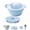 Blue, variant on 42oz Silicone Microwave Food Steamer with Steam Basket, Collapsible BPAFree Steamer for Vegetables, Seafood, Dumplings, Rice & Soup, Dishwasher Safe with Handle & Lid