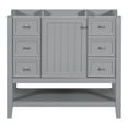 thumbnail image 2 of RONSHIN 36 Inch Bathroom Vanity, Bathroom Storage Cabinet with 3 Drawers, Bottom Open Shelves Cabinet, Modern Solid Wood Bathroom Vanity Cabinet without Sink, 2 of 9