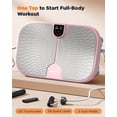 thumbnail image 5 of Full-Body Vibration Machine for Lymphatic Drainage, 400 LBS Capacity, Wide Stable Base for Squats & Relaxation, Home Fitness, Pink, 5 of 6