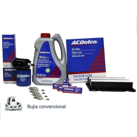 Kit de Afinación ACDELCO Aveo 1.6 Lxt 2008-2017 Aceite 5w30 Sintético Bujía Convencional