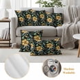 thumbnail image 6 of Yellow Boho Floral Outdoor Waterproof Pillow Covers, Vintage Southwestern Ethnic Tribe Botanical Decorative Square Throw Pillowcase Sofa Cushion Sham for Patio/Couch/Chair, 16"x16" 2 Pack, 6 of 8