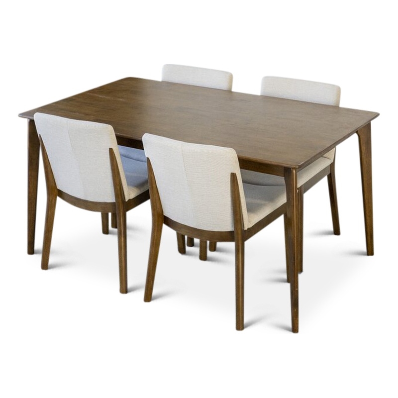 Cilla Mid Century Modern Dining Room Table Set for 4 - Walmart.com