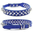 thumbnail image 7 of Spiked Dog Cat Collar Male Black Soft Leather Spike Puppy Collars Adjustable Mushroom Anti Bite Studded Dog Collars for Small Medium Large Dogs Chihuahua Yorkshire Pit Bull, 7 of 7