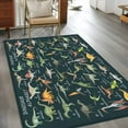 thumbnail image 2 of Area Rugs for Living Room Bedroom, Green Dinosaur 4'x6' Rug Washable Carpet Runner Indoor Outdoor, Vintage Letters Farm Animals Non Slip Accent Floor Mats Rug for Kitchen, Office, 2 of 8