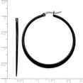 thumbnail image 4 of FB Jewels Stainless Steel Black IP plated 43mm Hoop Earrings, 4 of 4