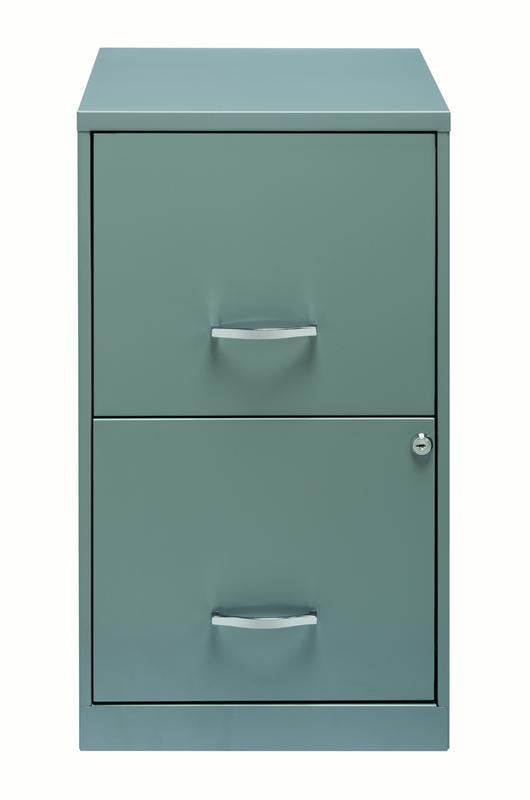 Hirsh 18/" Deep 2 Drawer Metal File Cabinet in Platinum Gray