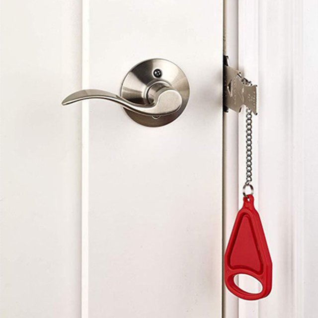 Cerradura de puerta portatil, armario de puerta de seguridad para el hogar de instalacion simple para hotel para apartamento