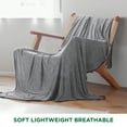 thumbnail image 4 of Cozy Comfort Cooling Blanket Throw XL-Dark Grey Summer Lightweight Breathable Blanket with Rayon Derived from Bamboo, 4 of 6