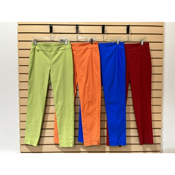 Counterparts ankle length slim leg pull on Pants , Tangerine , 6