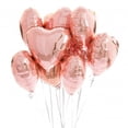 thumbnail image 3 of Globos inflables de helio para fiesta de cumpleaños, globos de aluminio con forma de corazón de oro rosa de 18 pulgadas, suministros de decoración de globos para bodas para Baby Shower, 3 of 4