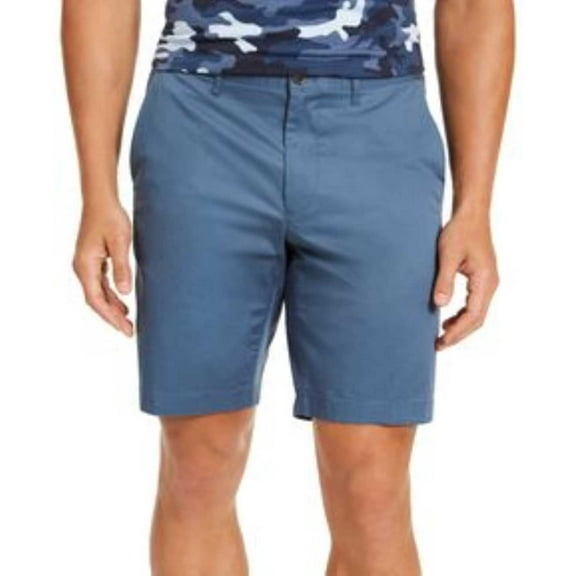 Michael Kors Men’s Poplin 9″ Shorts (Blue, 36)