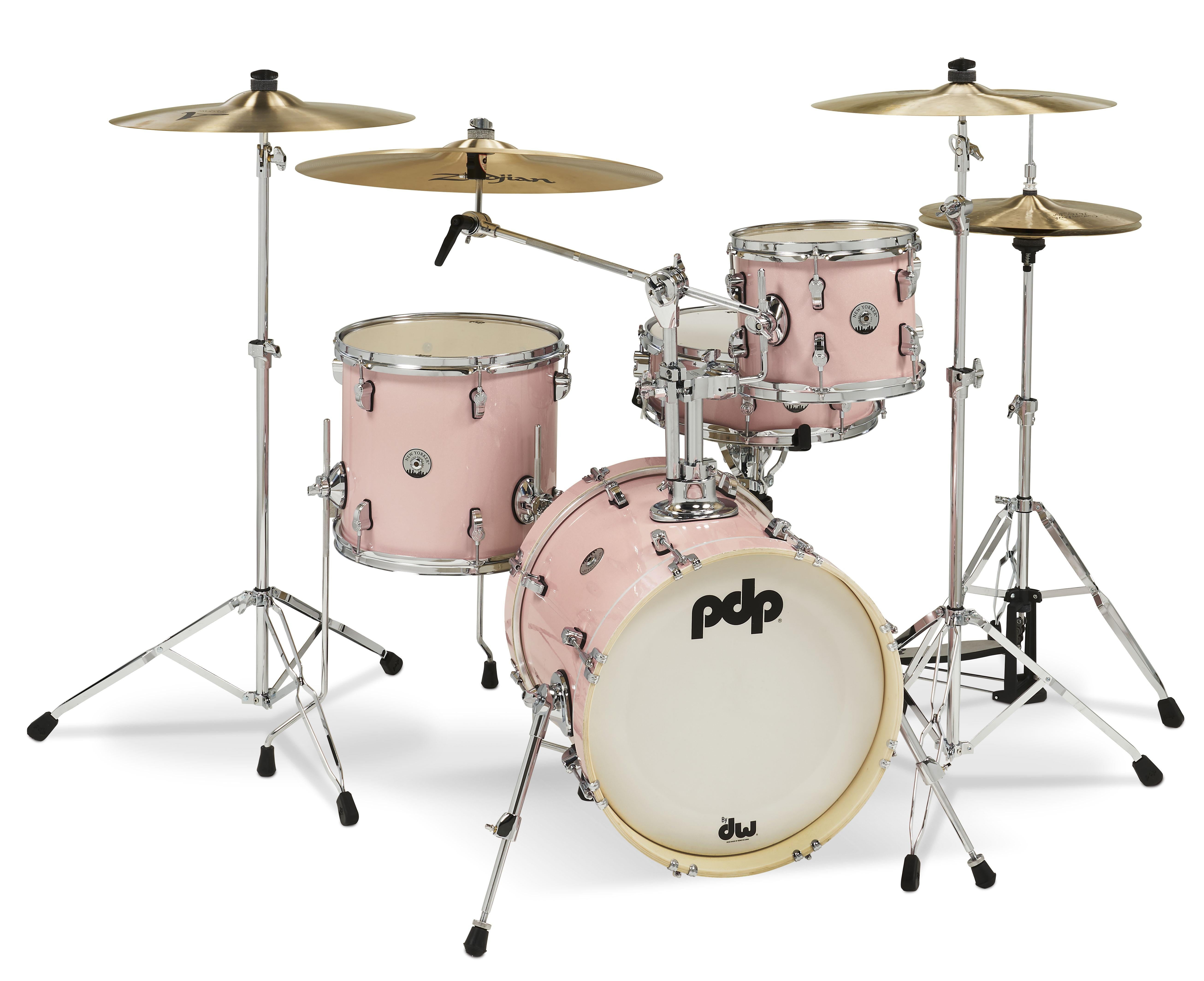 PDP New Yorker 4-Piece Drum Shell Pack (Pale Rose Sparkle) - Walmart.com