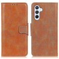 thumbnail image 1 of Funda de piel sintética yuxing con textura de caballo loco para Samsung Galaxy A05s 4G tipo billetera Marrón, 1 of 5