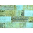 thumbnail image 1 of Ahgly Company Indoor Rectangle Patchwork Light Blue Transitional Area Rugs, 5' x 8', 1 of 4