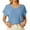 Blue, variant on Women's Fashion Casual V Neck Solid Color Short Sleeve Top T Shirt Women Shirt Workout women Long Sleeve Cold Gear Top Women Loose