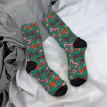 thumbnail image 5 of KLL red and green bow tie Print Cool Socks Men's Women's Crew Socks Funny Crazy Novelty Stockings, 5 of 6