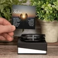 thumbnail image 4 of Keep Faith 2 Timothy 4:7 Men's Stainless Steel & Vegan Leather Cross Bracelet - Vegan Leather with Stainless Steel, 4 of 14