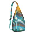 thumbnail image 1 of Nebula Cloud Crossbody Bag - Cosmic Dust & Stars Pattern (Breathable), 1 of 4