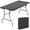 Black, variant on SUGIFT 5 ft Folding Table Plastic Foldable Table Portable Plastic Table for Indoor Outdoor Use and Events, White