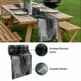 thumbnail image 5 of Black Marble Table Runner - 120 Inch Long, Kitchen Dining Table Runner Dresser Scarves, Vintage Abstract Grey Fluid Aesthetic Farmhouse Decor for Coffee Tables Wedding Party Banquet, 5 of 8