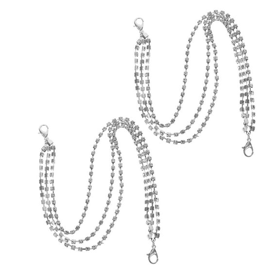 WHAMVOX 1 Pair Women Shoe Chains Shoe Lace Jewelry Boot Chains Jewelry Layered Shoe Charms