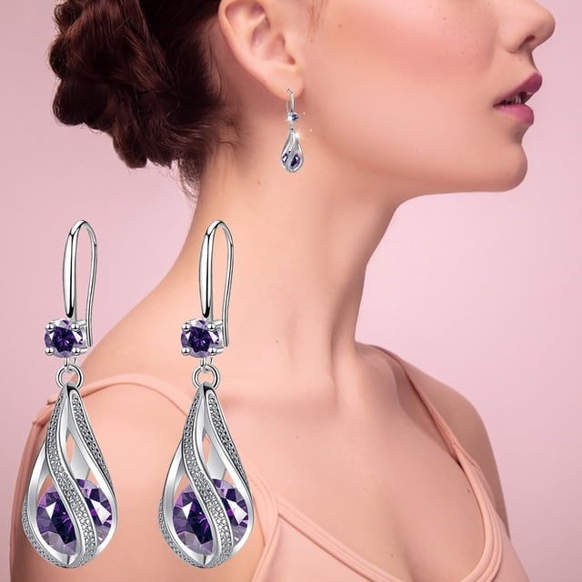 Boucles d'Oreilles Pendantes Rondes en Acier Inoxydable pour Femmes Bijoux Élégants