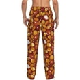 thumbnail image 3 of Goofa Almond Nuts Printed Soft Pajama Pants for Men, Wide Leg Comfy Casual Lounge Yoga Pants-XX-Large, 3 of 9