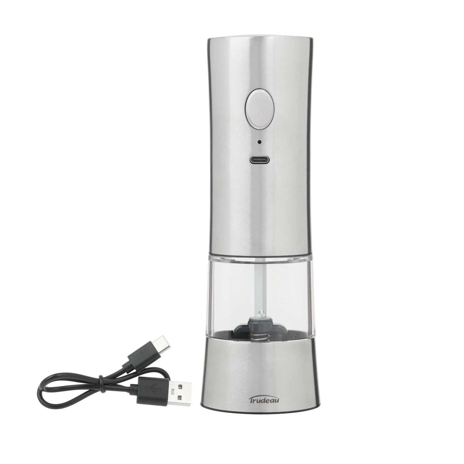 Trudeau EVO USB Rechargeable Stainless Steel Mill – Unfilled, Pepper mill