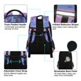 thumbnail image 4 of FORMRS Unisex Backpack Elementary School Travel Bookbag with Reflective Stripes, Cat Walking in Street, 4 of 7