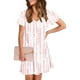 thumbnail image 3 of Vestido Corto de Verano Moda Gradiente Corto de Manga en V Cuello Vestido Casual, Poliéster Ligero de Verano, Lavado de Manos, 3 of 7