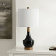 thumbnail image 5 of SAFAVIEH Edalyn 20 in. Glam Black Ceramic Table Lamp with White 100% Cotton Shade, 5 of 6