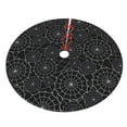thumbnail image 3 of Kll 36" Christmas Tree Skirt Spider Web Black Xmas Tree Skirts Mat For New Year Xmas Holiday Party Indoor Outdoor Home Decoration, 3 of 9