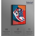 thumbnail image 2 of Primary Sneakers Shapes Canvas Print Retro Wall Decor by Notoriart, Black Frame, 20 x 30, 2 of 5