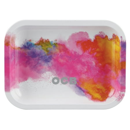 Ocb Rolling Papers - OCB Metal Rolling Tray - Holi White / Small (7.5