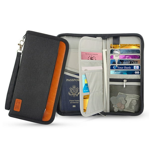 Portefeuille De Voyage Familial RFID – Organiseur Passeports Et Documents – Anti-piratage