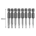 thumbnail image 1 of 8Pcs Tournevis Torx Magnétique Bits Ensemble Tournevis Électrique 50mm Longueur, 1 of 6