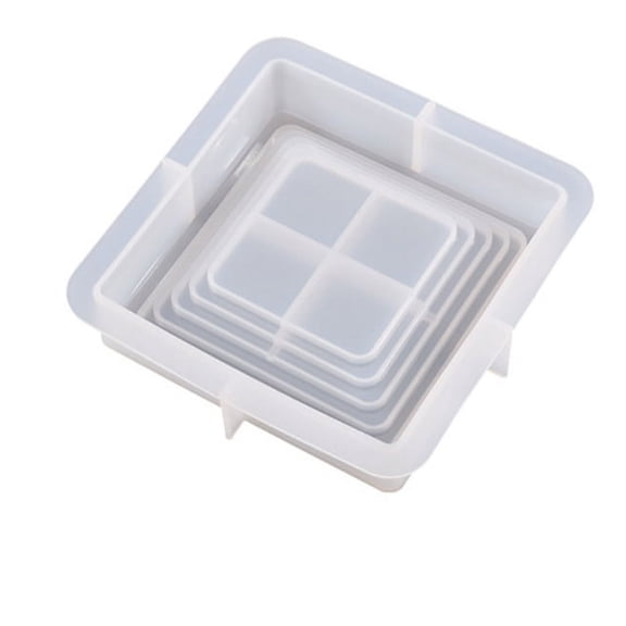 ZPAQI Resin Coaster Molds,Silicone Tray Mold Epoxy Casting Mold Jewelry Making Mould