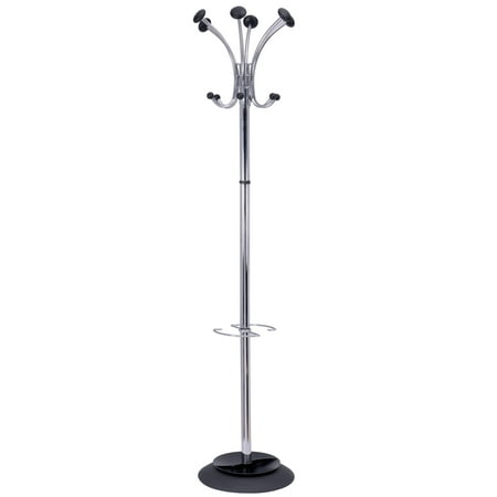 Alba Chromy Modern Large Capacity Coat Stand with Umbrella Holder