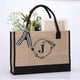 thumbnail image 2 of Bolsa de yute/lona, bolsa de regalo personalizada con bolsillo interior con cremallera bordado para bodas, cumpleaños, playa, vacaciones, gran regalo para mujeres, mamá, maestras, 2 of 3