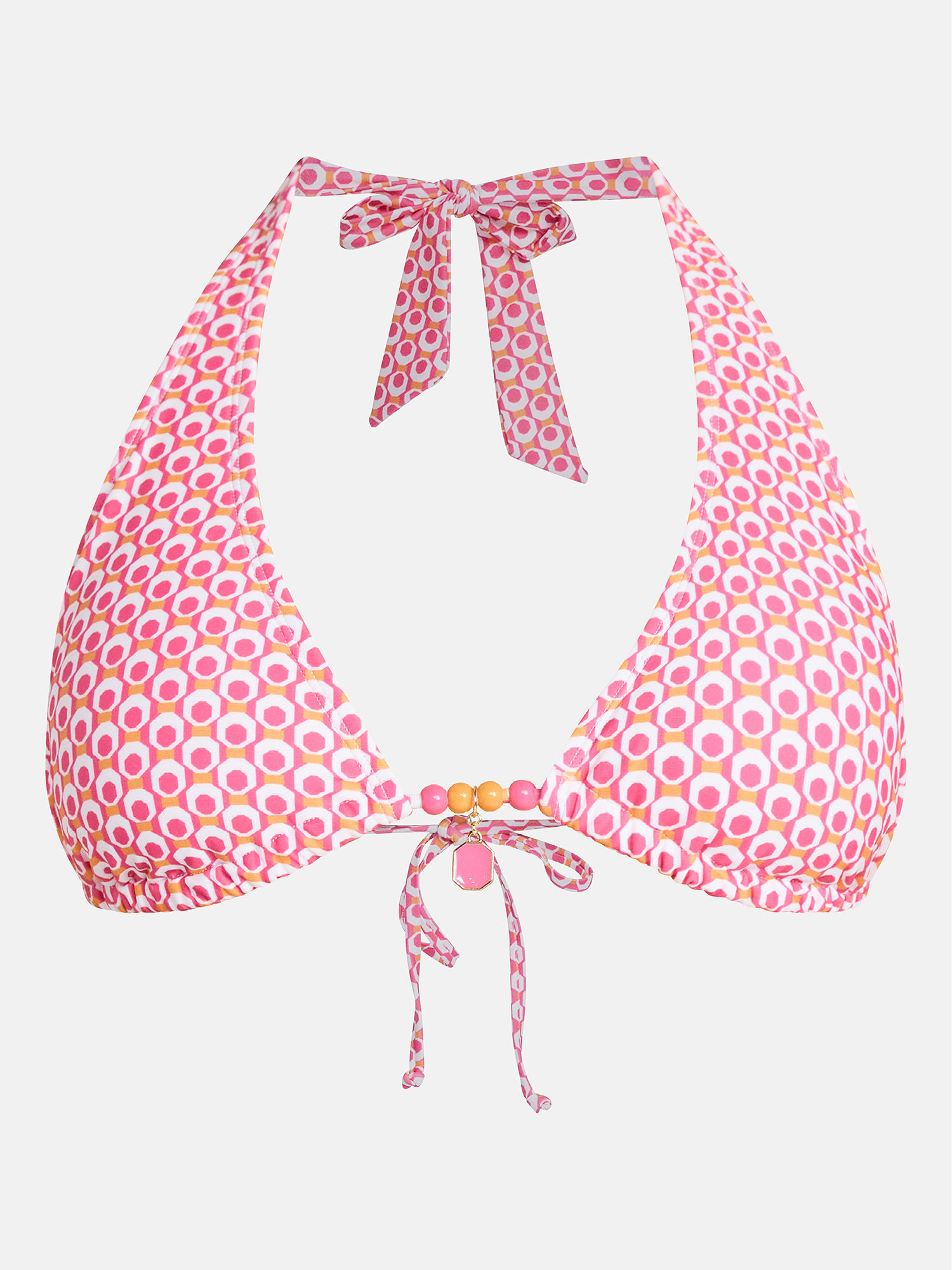 No Boundaries Geo Jam Tall Triangle Bikini Top, Women's XXS-XXL
