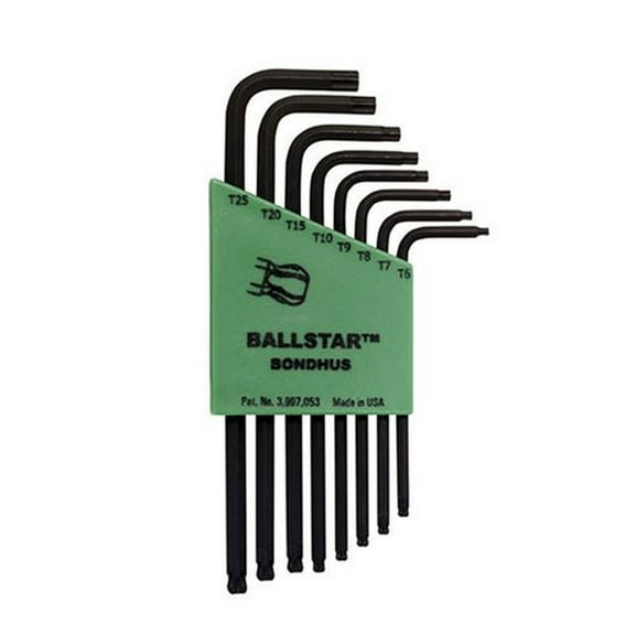 Bondhus 11331 Set of 8 BallStar L-wrenches, sizes T6-T25