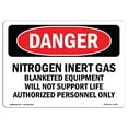 thumbnail image 1 of SignMission OS-DS-A-1824-L-1907 18 x 24 in. OSHA Danger Sign - Nitrogen Inert Gas Equipment, 1 of 1