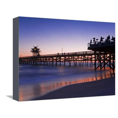 Municipal Pier at Sunset, San Clemente, Orange County, Southern California, USA Stretched Canvas Print Wall Art By Richard (Best Piers In Southern California)
