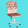 thumbnail image 6 of Impressions Vanity Royal Tufted Vanity Chair with 360 Degree Swivel, Button Cushioned Seat (Pink), 6 of 6