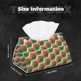 thumbnail image 6 of Lsque Geometric Watermelon Printed Long Tissue Box Cover Holder, Facial Paper Organizer Dispenser,Triangle with Bottom Belt, PVC Leather Decorative Organizer, 6 of 9