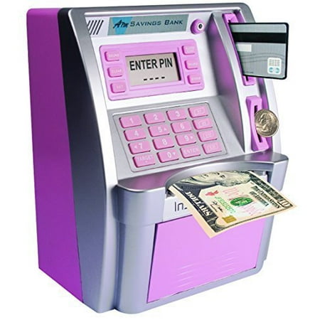- Children's ATM Savings Bank - Limited Edition - Pink/Silver