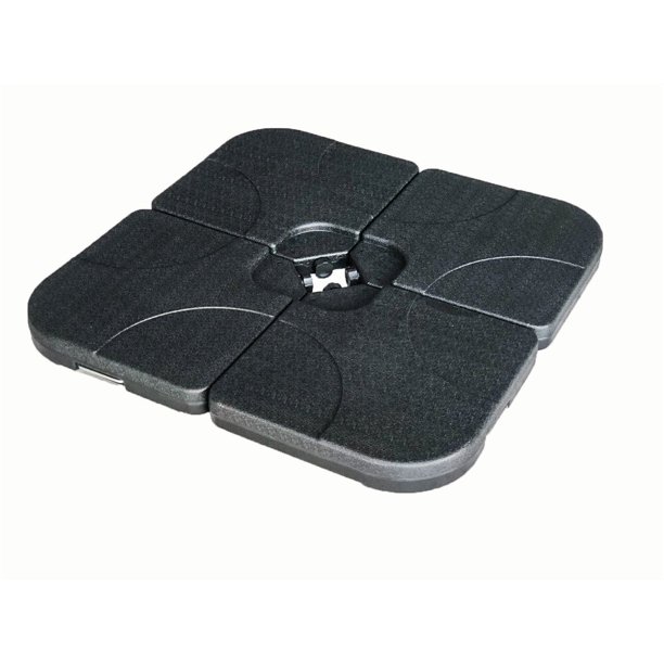 Direct Wicker Patio Cantilever Offset Umbrella Base Plate Set, Black