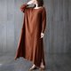 thumbnail image 4 of Vestido suelto de mujer Vestido maxi con bolsillo Manga larga Cuello redondo Vestido casual sól CACAGOO  Vestido, 4 of 7
